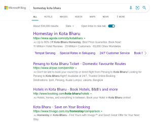 iklan bisnes homestay melalui teknik search engine optimization